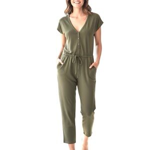 Norma Kamali Army Green Jumpsuit